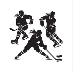 hockey player silhouette