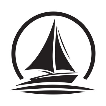 recommend clip art: Trimaran Silhouette Vectors - Nautical Boat Illustration for Design Projects