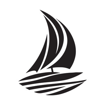 recommend clip art: Trimaran Silhouette Vectors - Nautical Boat Illustration for Design Projects