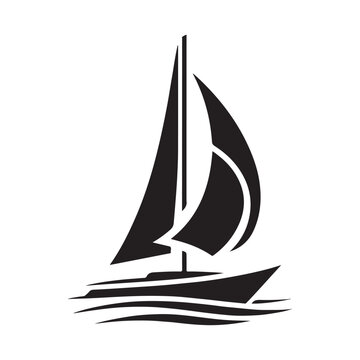 recommend clip art: Trimaran Silhouette Vectors - Nautical Boat Illustration for Design Projects