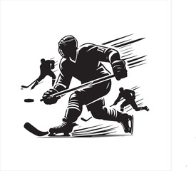 hockey player silhouette