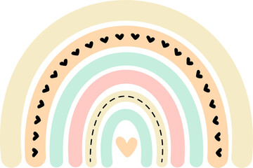 Fototapeta premium Rainbow illustrator in soft tones