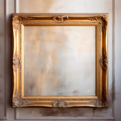 Blank white canvas in frame for mockups, posters and art illustrations, to display your artwork