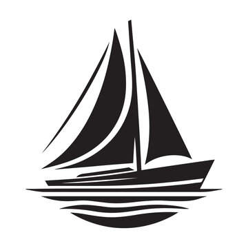 recommend clip art: Trimaran Silhouette Vectors - Nautical Boat Illustration for Design Projects