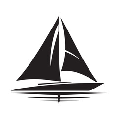 Trimaran Silhouette Vectors - Nautical Boat Illustration for Design Projects