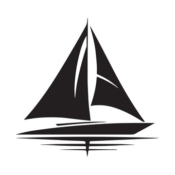 recommend clip art: Trimaran Silhouette Vectors - Nautical Boat Illustration for Design Projects