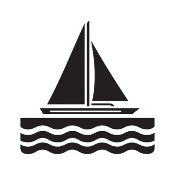 recommend clip art: Trimaran Silhouette Vectors - Nautical Boat Illustration for Design Projects