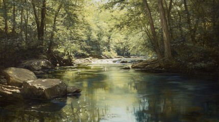 Serene River Landscape