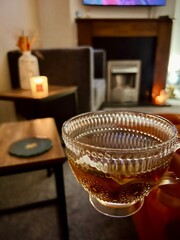 Peppermint tea on an evening