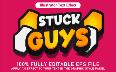 EDITABLE STUCK GUYS TEXT EFFECT