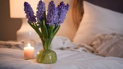 hyacinth on the bed
