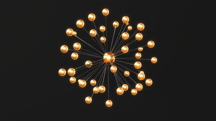 Glowing Golden Swarm of Bees Uniting to Form Corporate Logo on Dark Background