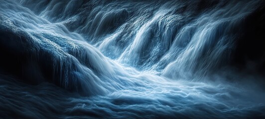 Obraz premium A cascading waterfall frozen in time