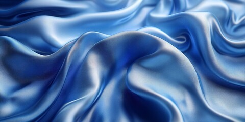 Fototapeta premium Elegant Light Blue Satin Fabric with Luxurious Texture
