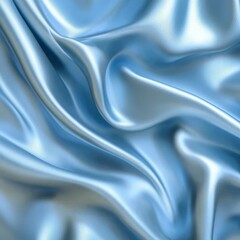 Fototapeta premium Elegant Light Blue Satin Fabric with Luxurious Texture