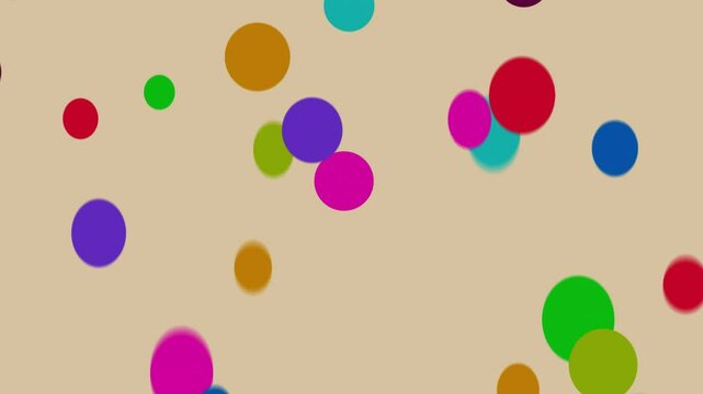animated colorful 2d bouncing balls in random movement as motion graphic background