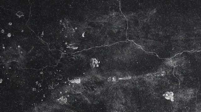 Dark Cement grunge background Abstract grainy texture background 4K stop motion video. backdrop loop animation with cracks, scuffs, stains. Vintage overlay effect animation