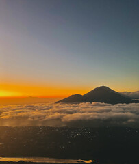 sunset in the mountains