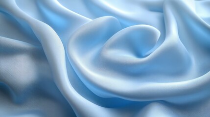 Obraz premium Elegant Light Blue Satin Fabric with Luxurious Texture