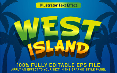 EDITABLE WEST ISLAND TEXT EFFECT