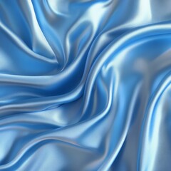 Fototapeta premium Elegant Light Blue Satin Fabric with Luxurious Texture