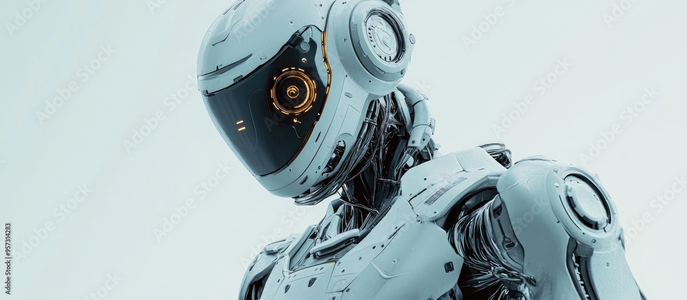Aufkleber 3d computer generated illustration of a mechanical robot