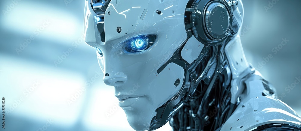 Poster 3d computer generated illustration of a robot