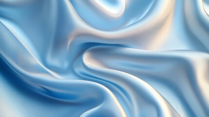 Obraz premium Elegant Light Blue Satin Fabric with Luxurious Texture
