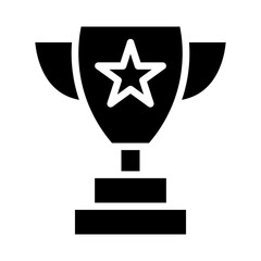 Parade Trophy Vector Glyph Icon Design