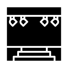 Parade Stage Vector Glyph Icon Design