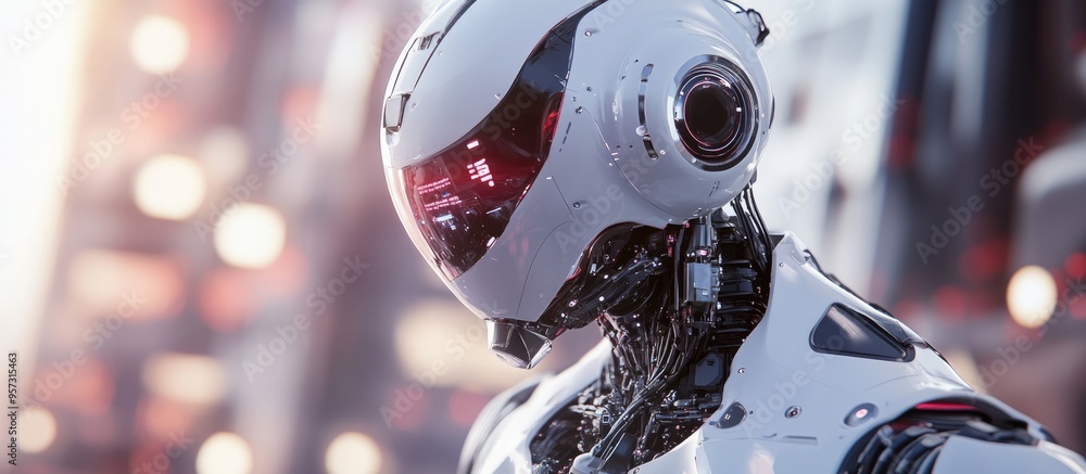 Poster 3d computer generated image of a robotic figure