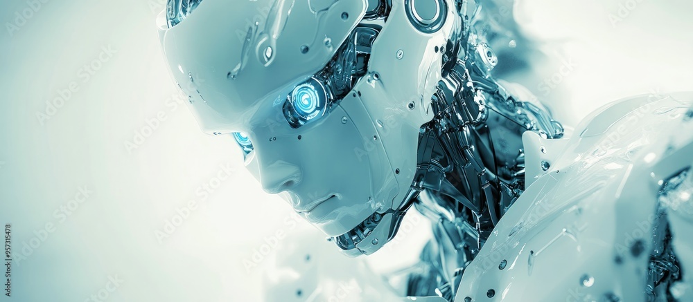 Poster 3d computer generated image of a robotic figure