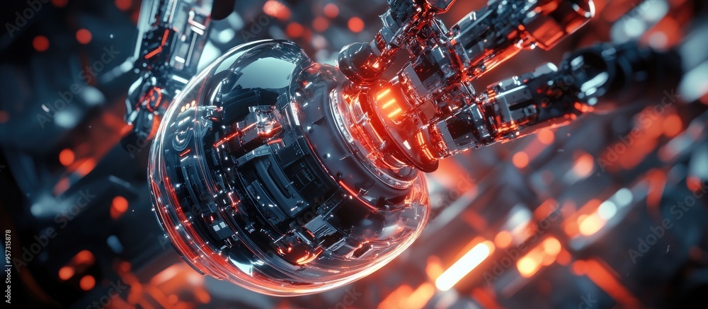 Poster 3d computer generated image of a robotics creation
