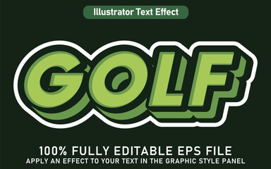 EDITABLE GOLF TEXT EFFECT
