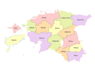 map of administrative regions of Estonia