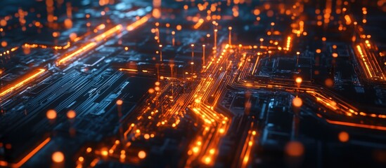 Fototapeta premium 3D illustration concept of fifth generation cellular network technology and broadband access