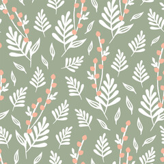 Series of floral seamless pattern in simple hand drawing style for print wallpaper fabric textile paper warp