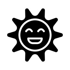 Blissful Radiance Vector Glyph Icon Design