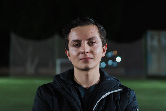 Close up portrait of a male football coach
