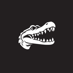 Naklejka premium crocodile in cartoon, doodle style . Image for t-shirt, web, mobile apps and ui. Isolated 2d vector illustration in logo, icon, sketch style, Eps 10, black and white. AI Generative