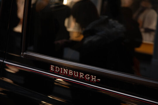 Abstract detail of a taxicab in Edinburgh