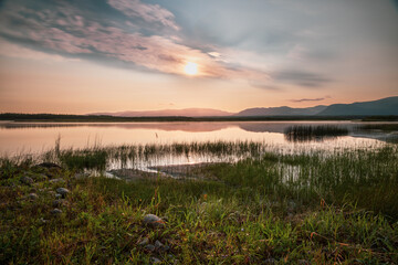 sunrise over the river