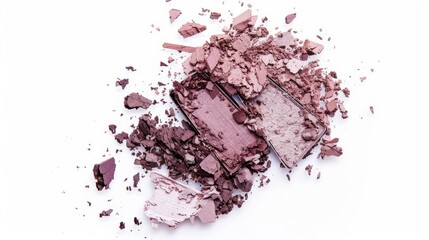 Eyeshadow Makeup Palette in Neutral Tones Isolated on White Background