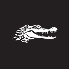 Fototapeta premium crocodile in cartoon, doodle style . Image for t-shirt, web, mobile apps and ui. Isolated 2d vector illustration in logo, icon, sketch style, Eps 10, black and white. AI Generative