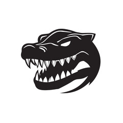 Naklejka premium crocodile in cartoon, doodle style . Image for t-shirt, web, mobile apps and ui. Isolated 2d vector illustration in logo, icon, sketch style, Eps 10, black and white. AI Generative