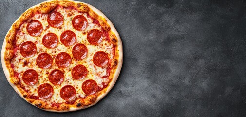 Hot and fresh pepperoni pizza with a thick stuffed crust, the perfect blend of crispy edges and cheesy indulgence