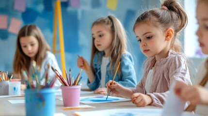 Creative Moments: Children Engaging in Art