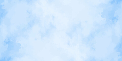 Abstract white and blue color frozen ice surface design background. soft sky blue watercolor sky and clouds, Light blue background with watercolor. gradient light white sky background with clouds.	