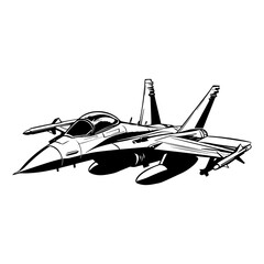 jet fighter outline transparent background