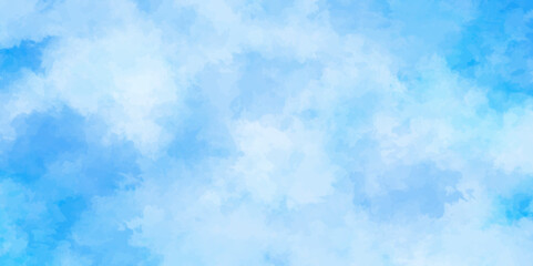 Abstract white and blue color frozen ice surface design background. soft sky blue watercolor sky and clouds, Light blue background with watercolor. gradient light white sky background with clouds.	